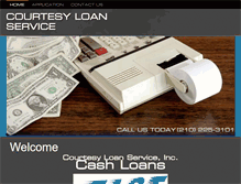 Tablet Screenshot of courtesyloanservice.com